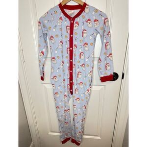 Love That Cotton “LUKE” Monogrammed Cookies For Santa Blue Christmas PJ Sz 14